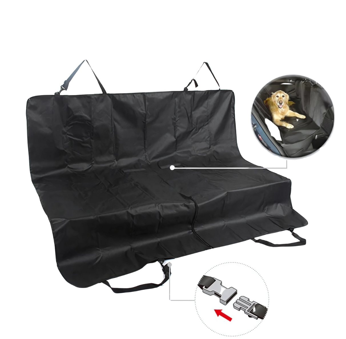 Capa Protetora de Assento de Carro para Pets Waterproof