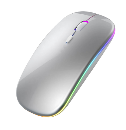 Mouse Sem Fio Wireless Recarregável RGB Gamer 1600dpi