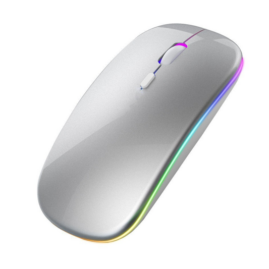 Mouse Sem Fio Wireless Recarregável RGB Gamer 1600dpi
