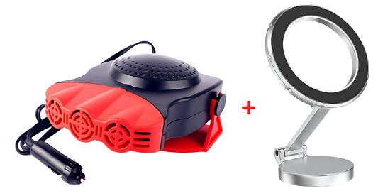 Aquecedor de Carro Hot Air [Birnde Suporte Celular Prata ou Preto]