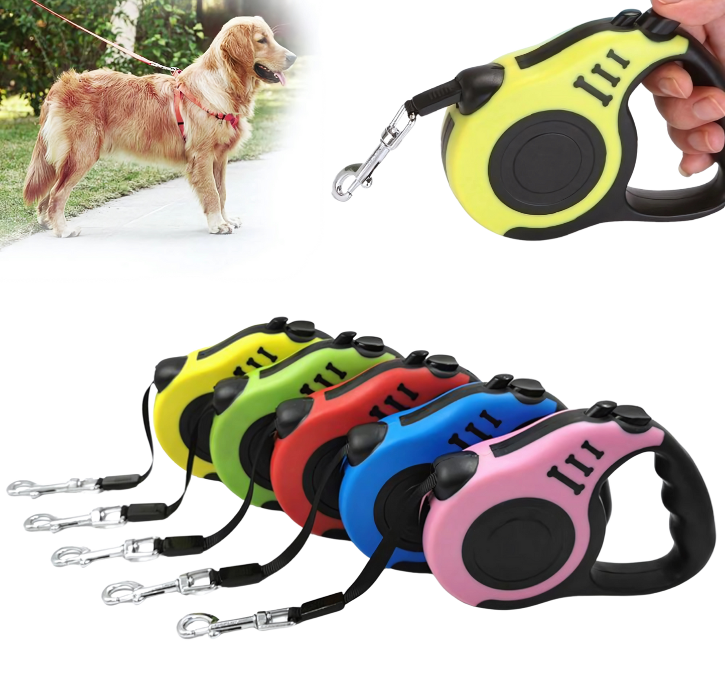 Guia Retrátil para Pets Happy Free