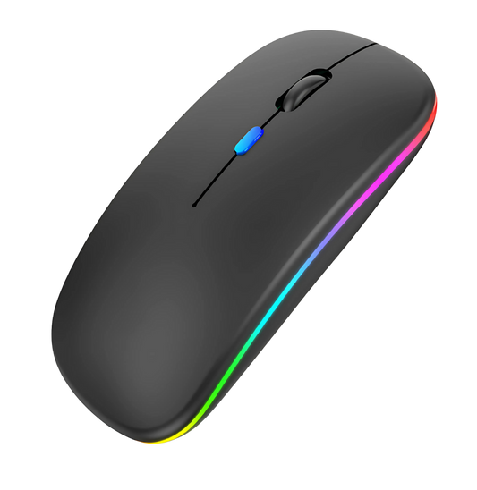 Mouse Sem Fio Wireless Recarregável RGB Gamer 1600dpi