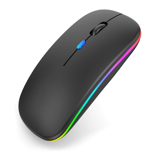 Mouse Sem Fio Wireless Recarregável RGB Gamer 1600dpi
