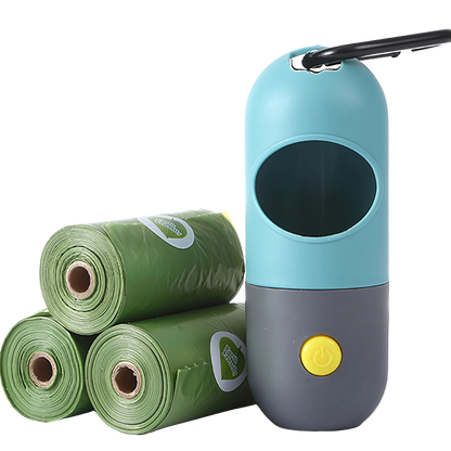 Kit Higiênico 2 Em 1 Cata Caca EcoBag [Com Lanterna Embutida]