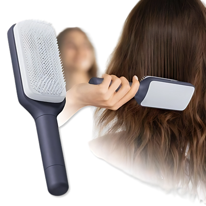 Escova de Cabelo Autolimpante Retátil Massager [Compre 1 e Leve 2]