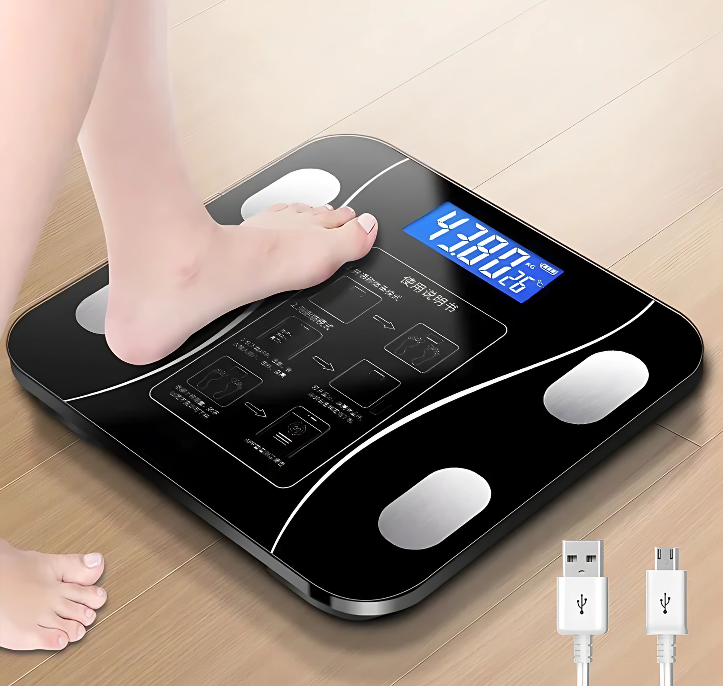 Balança Digital Corporal Bioimpedância Bluetooth