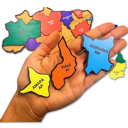 Quebra-Cabeça Educativo Brasil Map Puzzle