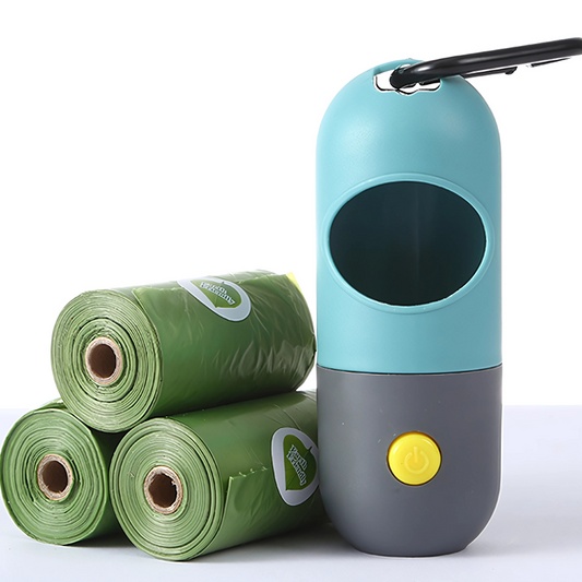 Kit Higiênico 2 Em 1 Cata Caca EcoBag [Com Lanterna Embutida]