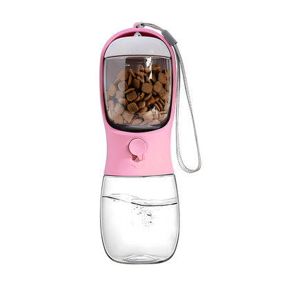 Garrafa de Água com Dispenser de Comida Portable
