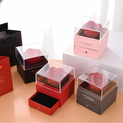 Caixa de Jóias Rosa Eterna Forever