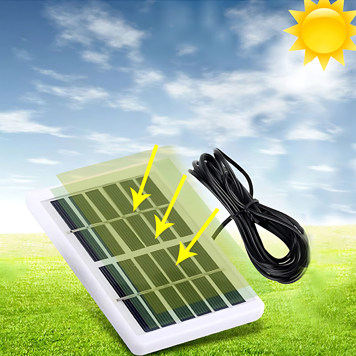 Lâmpada com Painel Carregador Solar Energy