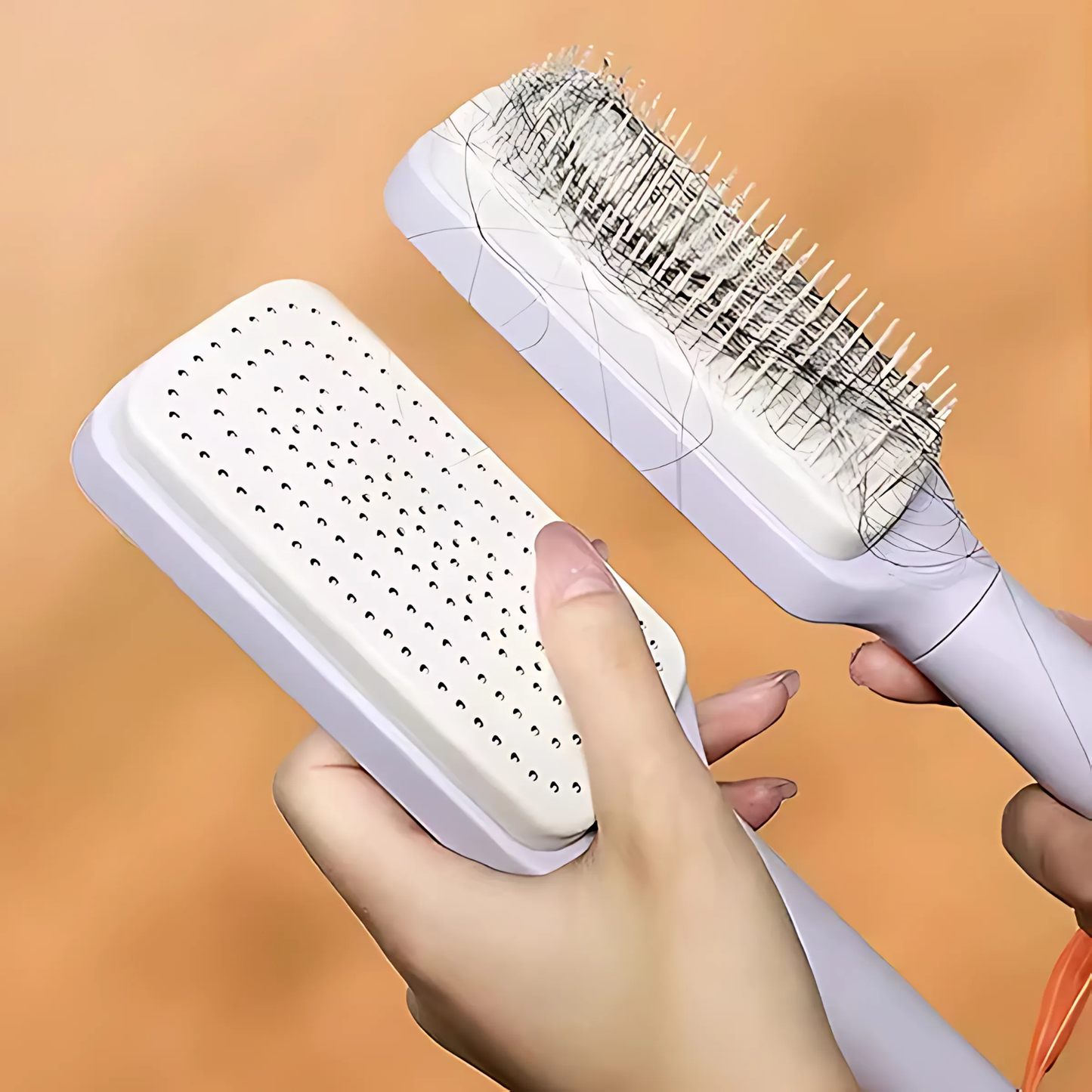 Escova de Cabelo Autolimpante Retátil Massager [Compre 1 e Leve 2]