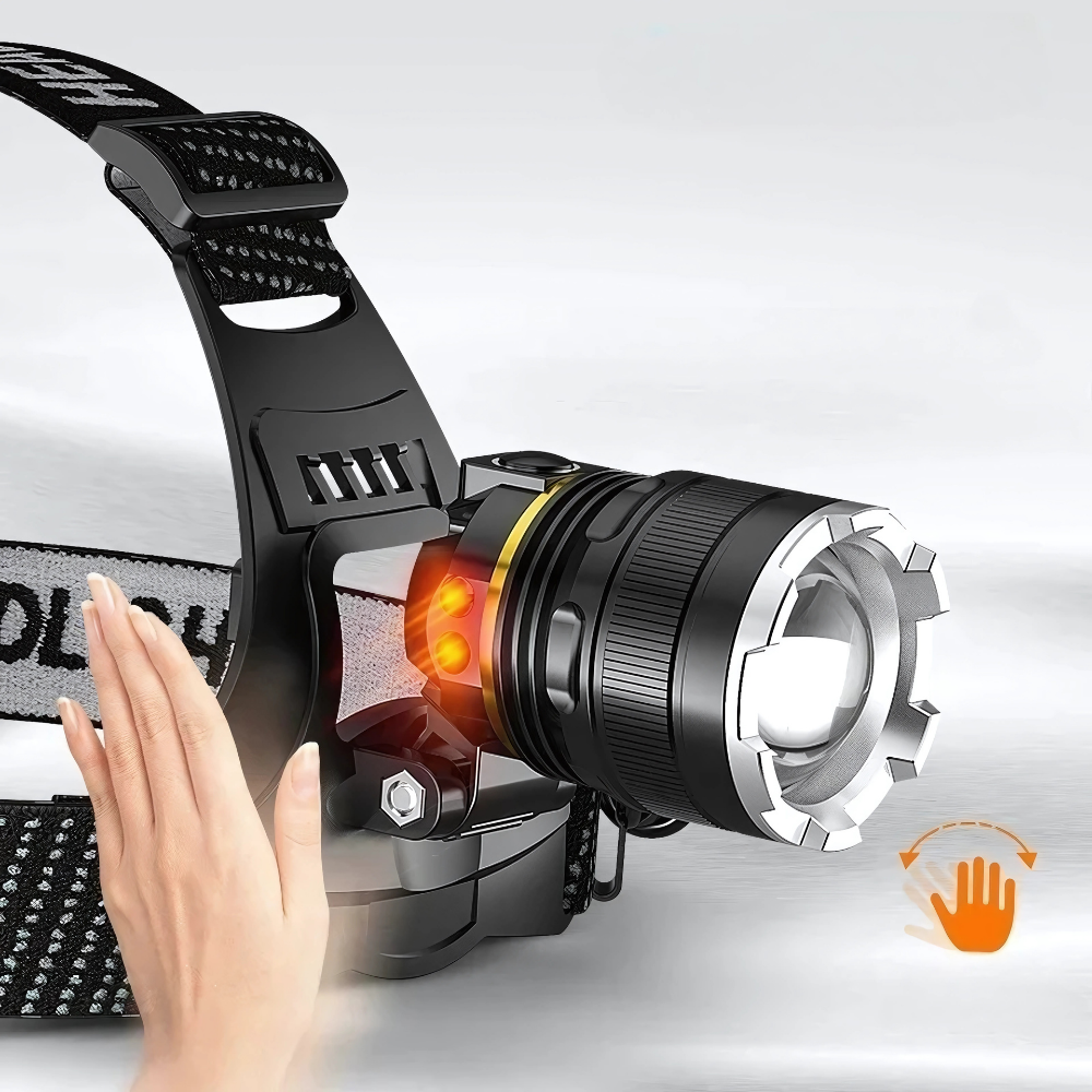 Lanterna de Cabeça Zoom Head Light [Acionamento Por Movimento]