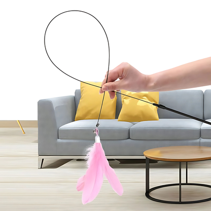 Brinquedo Interativo Pena para Gatos Hands Free [Compre 1 e Leve 2]