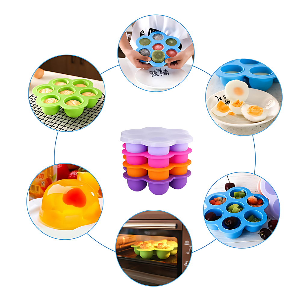 Forma de Silicone para Armazenamento de Alimentos para Bebês