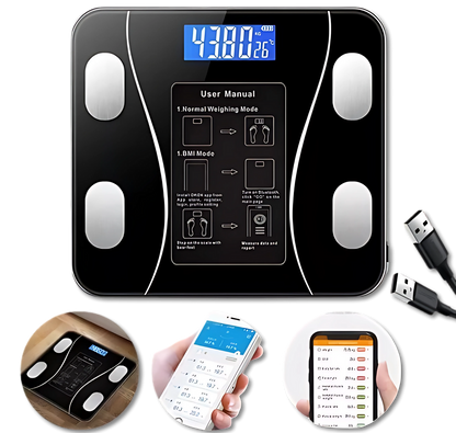 Balança Digital Corporal Bioimpedância Bluetooth