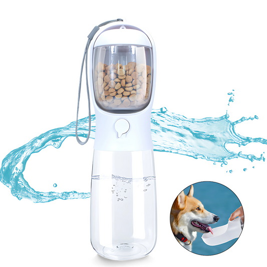 Garrafa de Água com Dispenser de Comida Portable