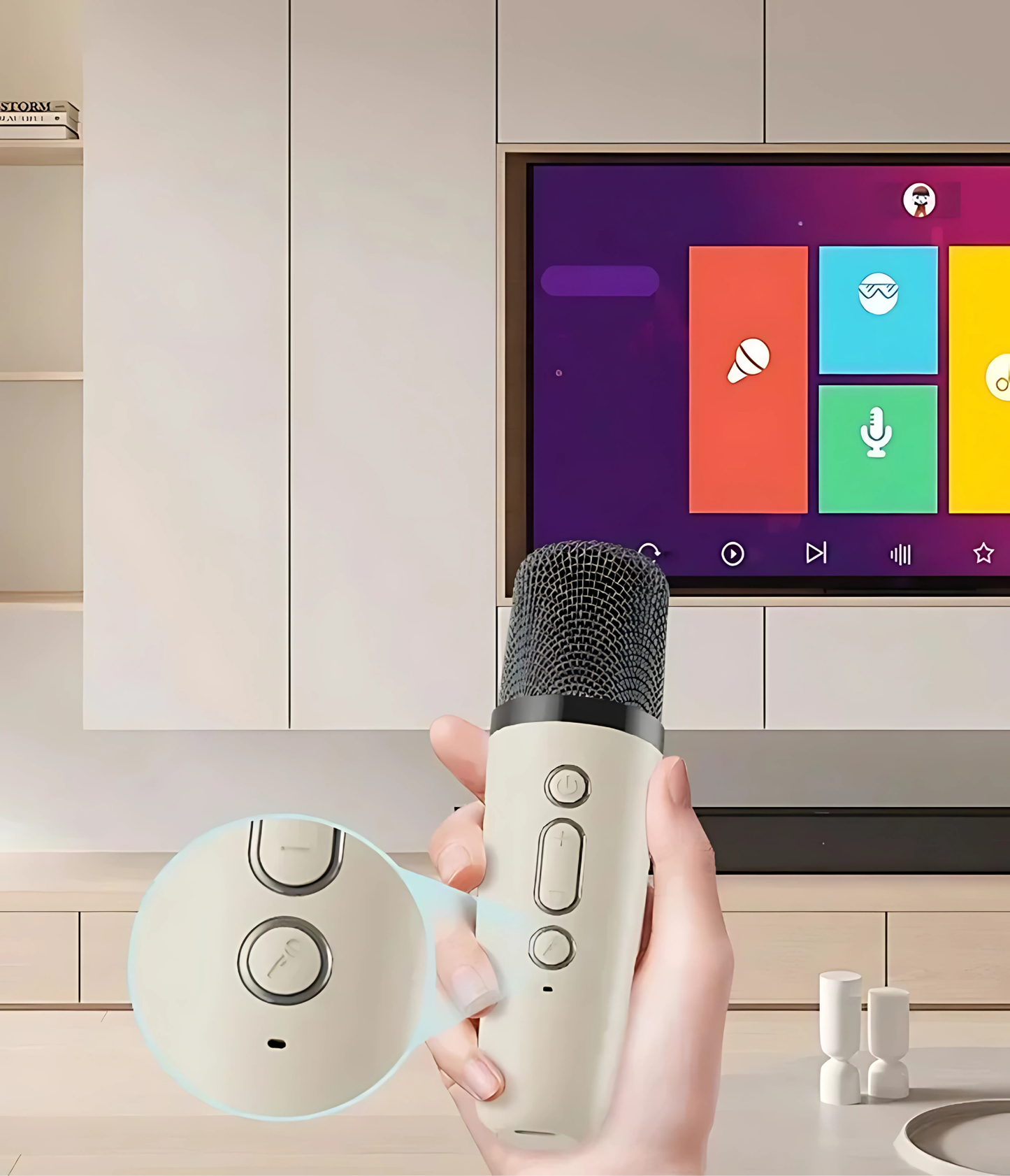 Karaokê Portátil VoicePro [Com 2 Microfone]