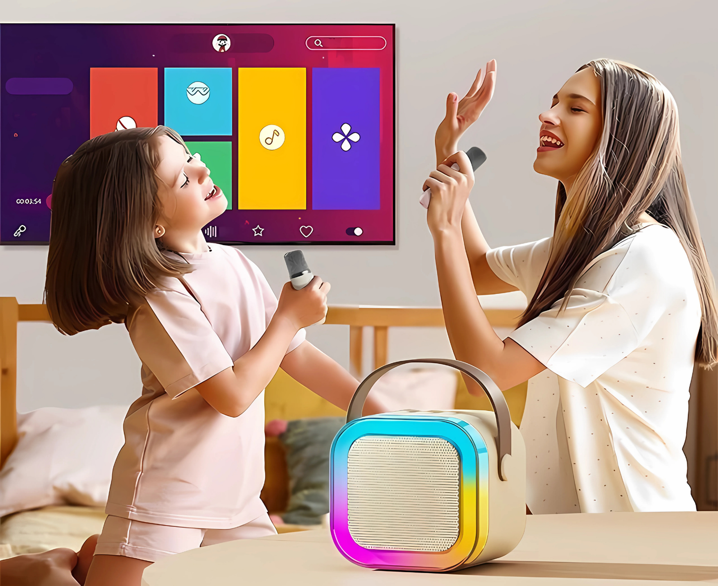 Karaokê Portátil VoicePro [Com 2 Microfone]