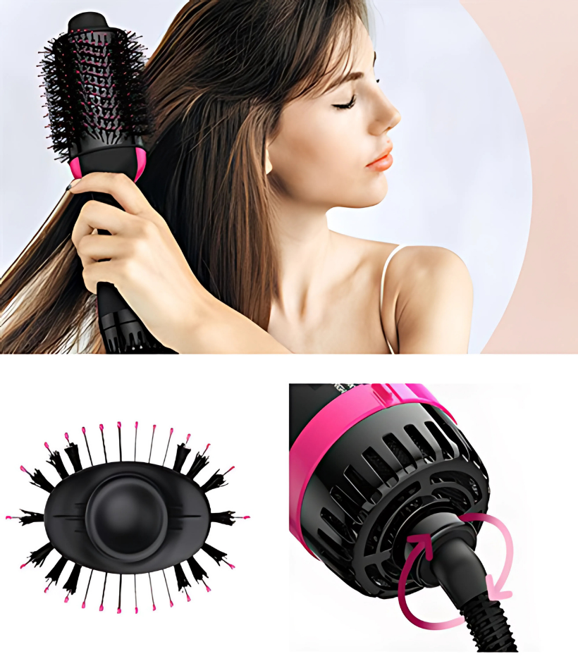 Escova Secadora de Cabelo Perfect Hair 2 Em 1 [Jogo De Escova de Brinde]