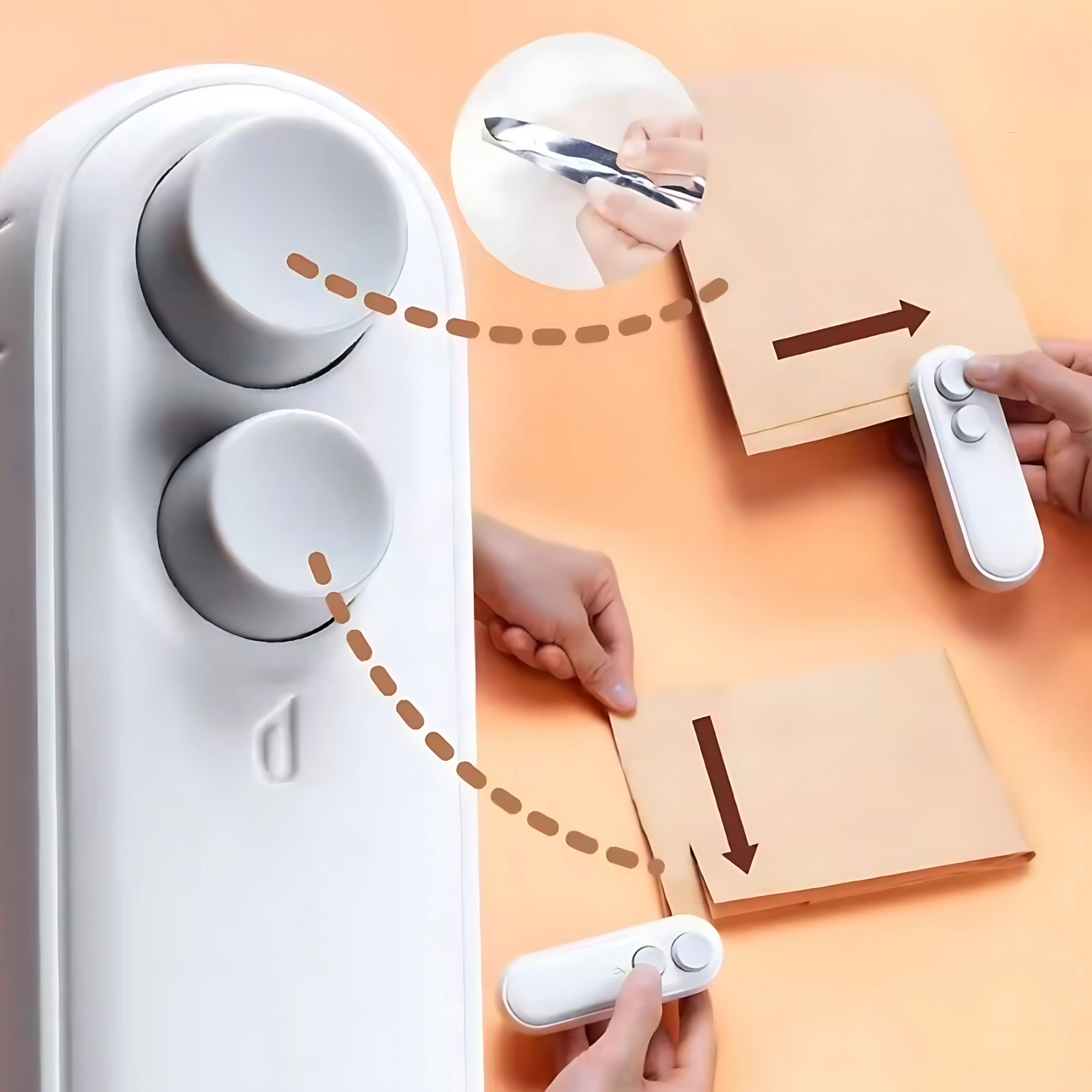 Seladora Portátil 2 em 1 Snacks Sealer [Compre 2 e Leve 3]