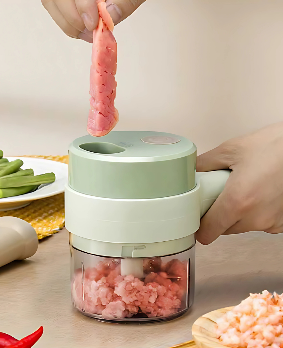 Triturador Elétrico Portátil 6 em 1 Electric Shredder [Grátis Conjunto Com 10 Protetores de Copo]
