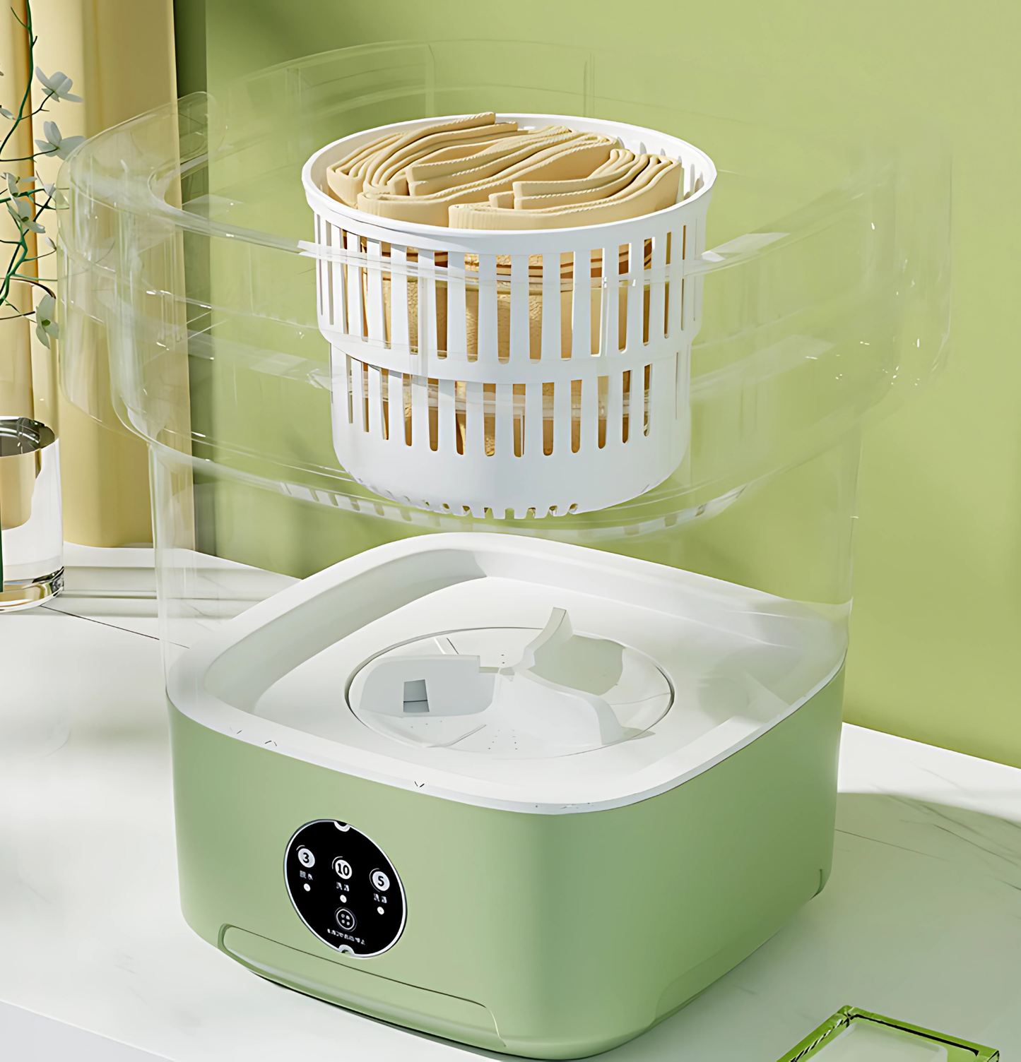 Mini Máquina de Lavar Portátil e Dobrável Washes Easily