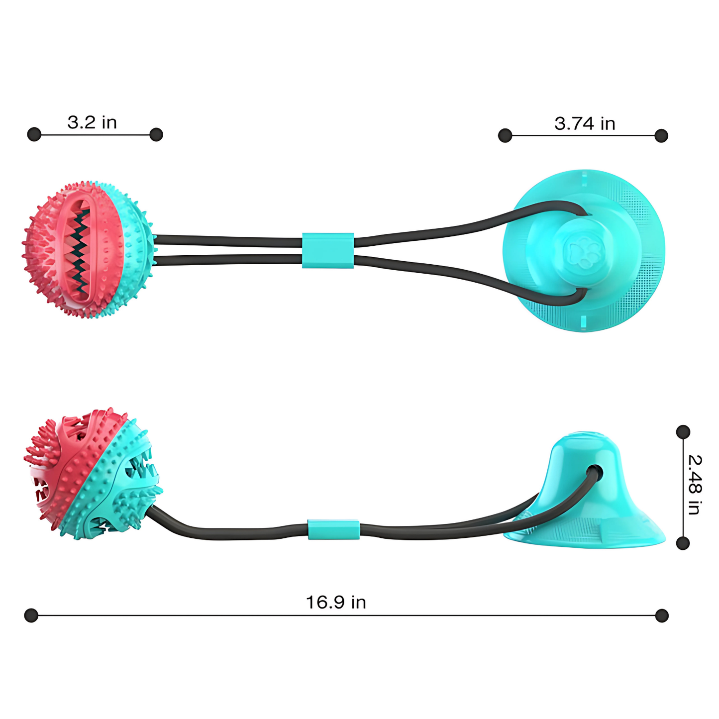 Brinquedo Pull Ball com Ventosa