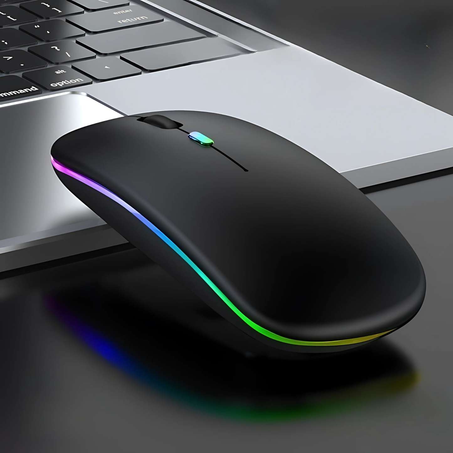Mouse Sem Fio Wireless Recarregável RGB Gamer 1600dpi