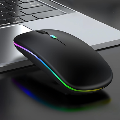 Mouse Sem Fio Wireless Recarregável RGB Gamer 1600dpi