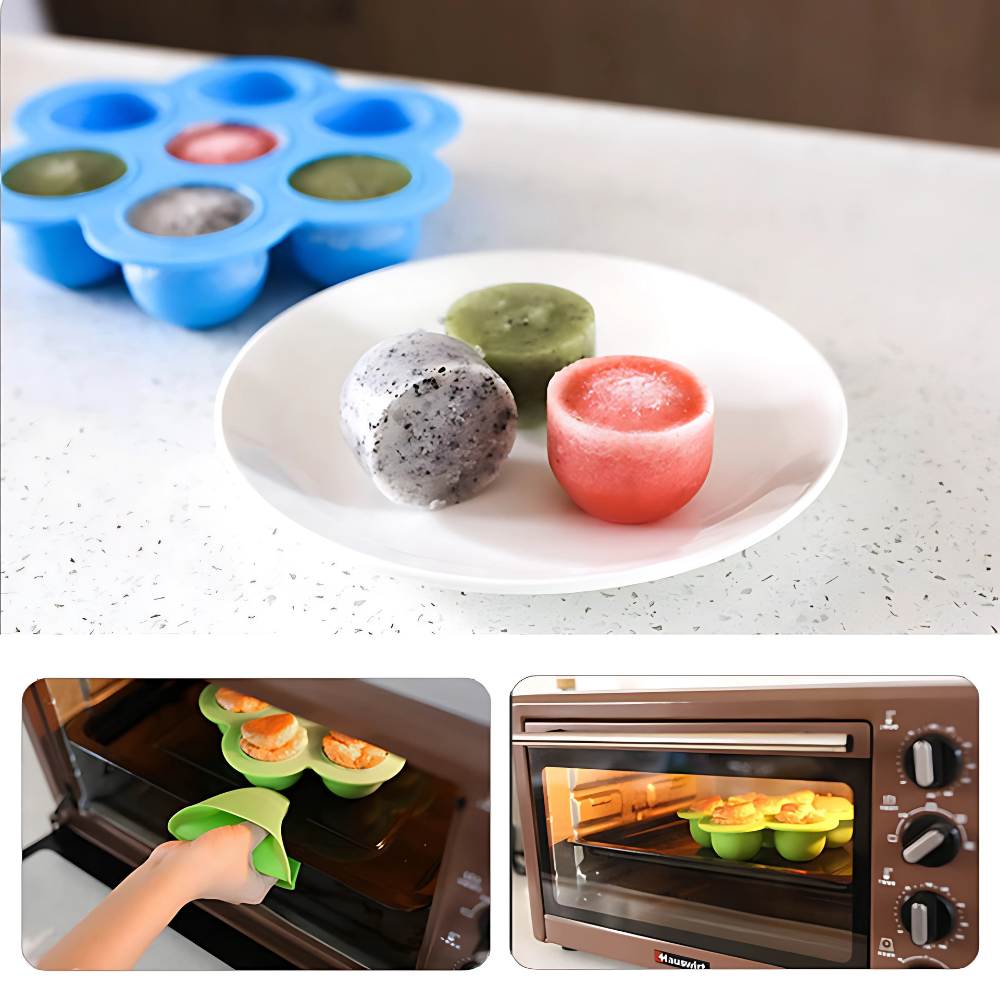 Forma de Silicone para Armazenamento de Alimentos para Bebês