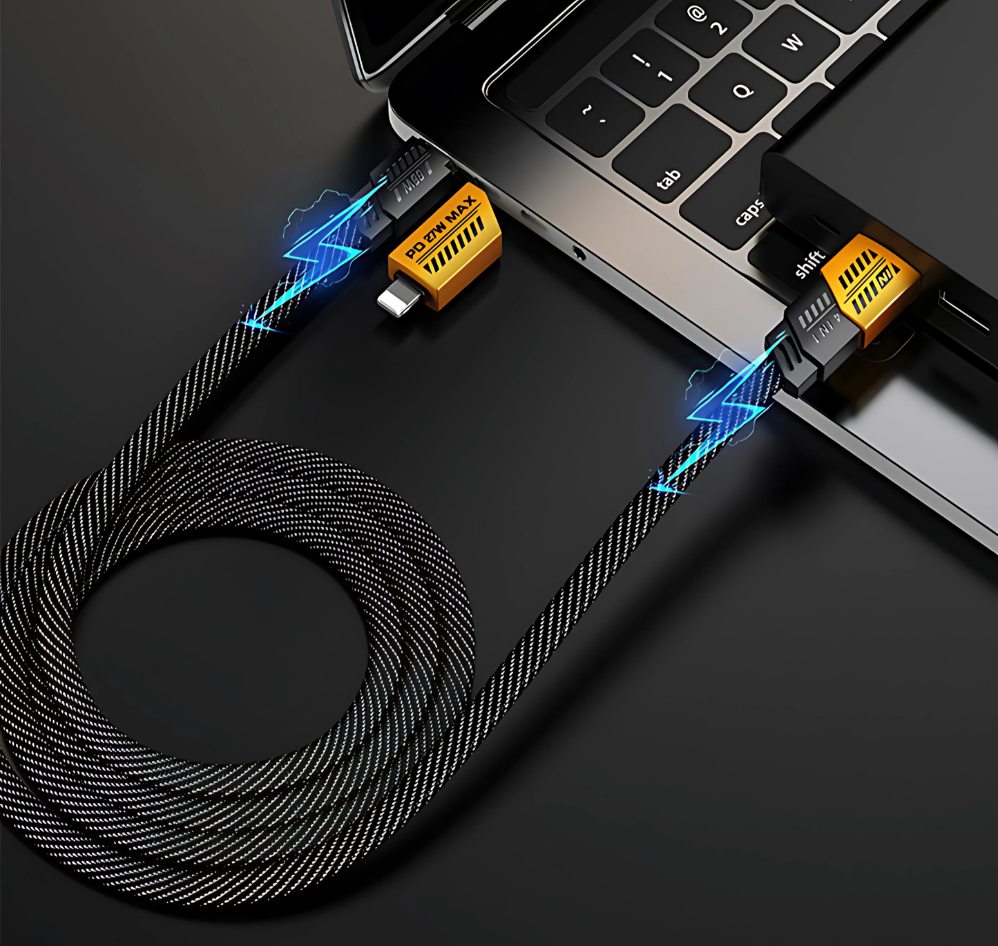 Cabo Multifuncional 4 em 1 Multi USB  [Grátis Um Carregador 120w]