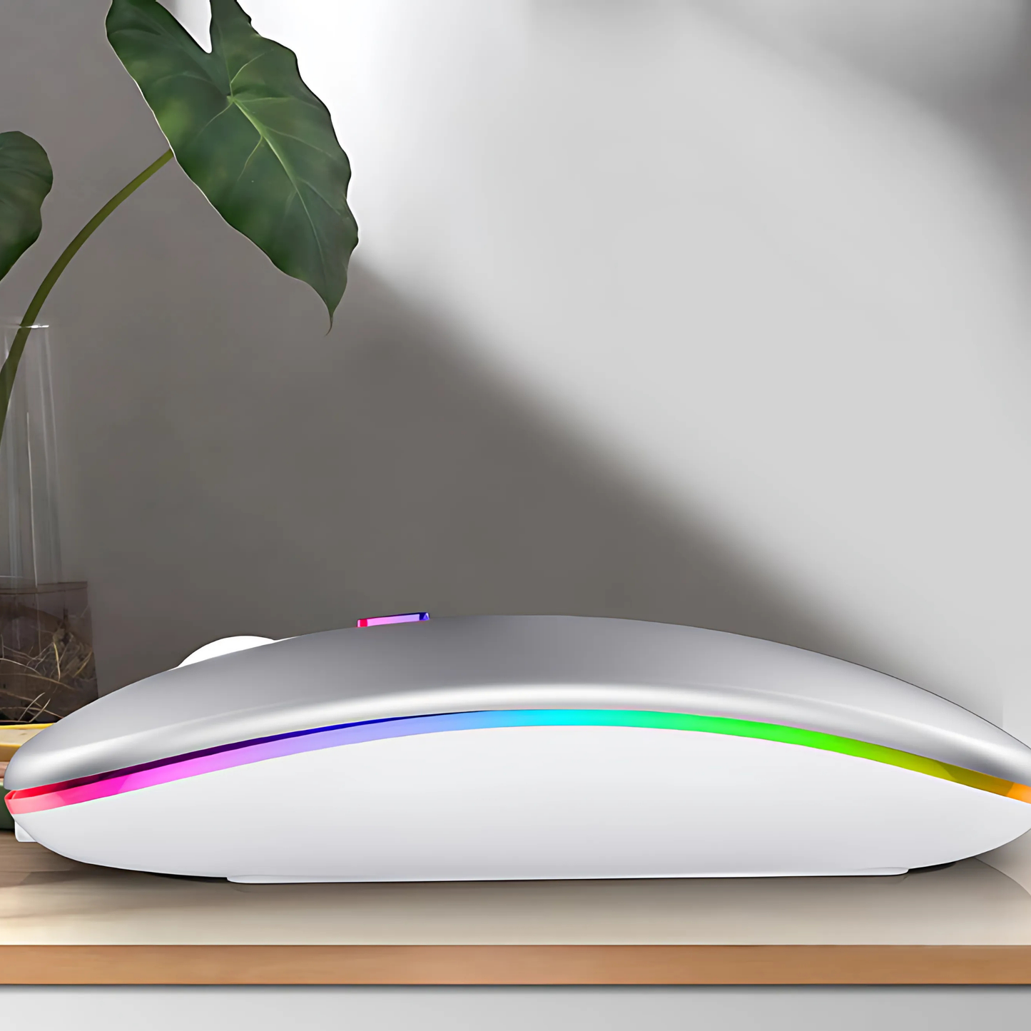 Mouse Sem Fio Wireless Recarregável RGB Gamer 1600dpi