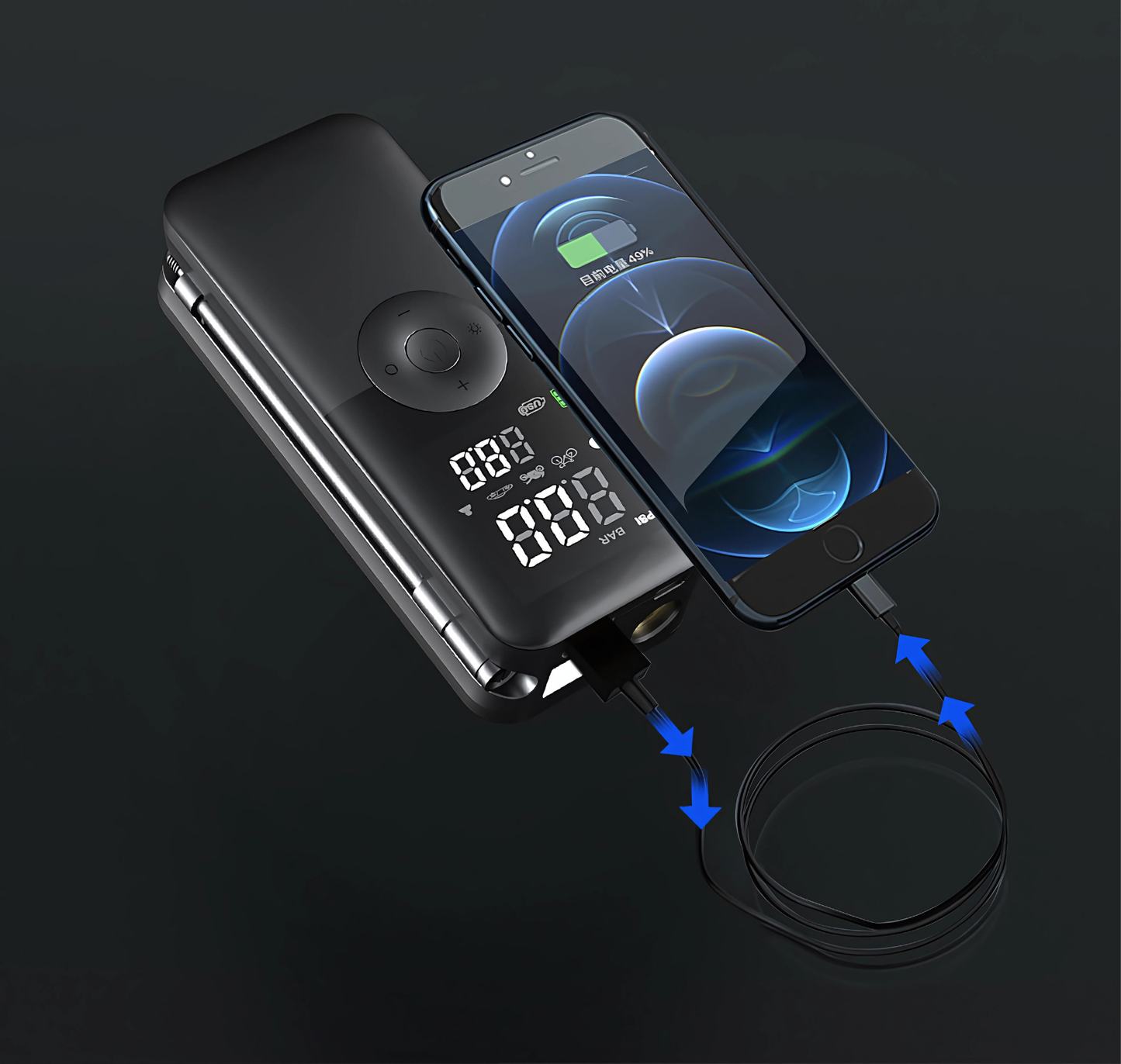 Compressor de Ar Safe Charger Pro 3 em 1