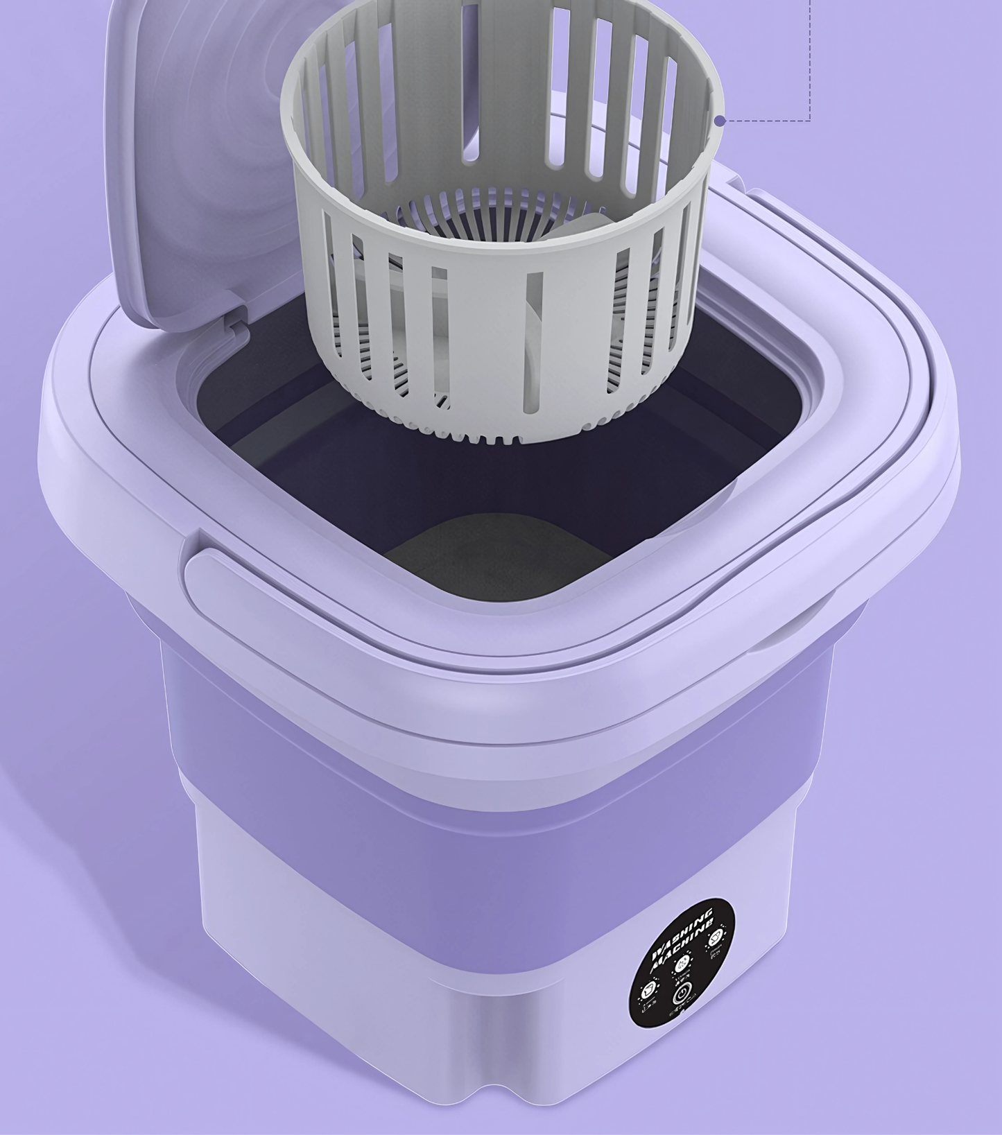 Mini Máquina de Lavar Portátil e Dobrável Washes Easily