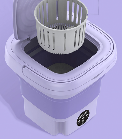 Mini Máquina de Lavar Portátil e Dobrável Washes Easily