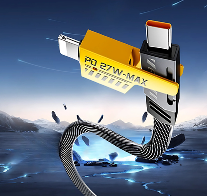 Cabo Multifuncional 4 em 1 Multi USB  [Grátis Um Carregador 120w]