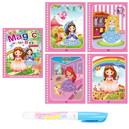 Livro Mágico Desenho com Água Magic Water  [BRINDE Caneta Magec Water]