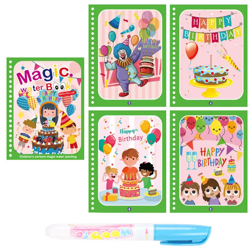 Livro Mágico Desenho com Água Magic Water  [BRINDE Caneta Magec Water]