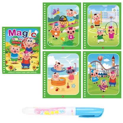 Livro Mágico Desenho com Água Magic Water  [BRINDE Caneta Magec Water]