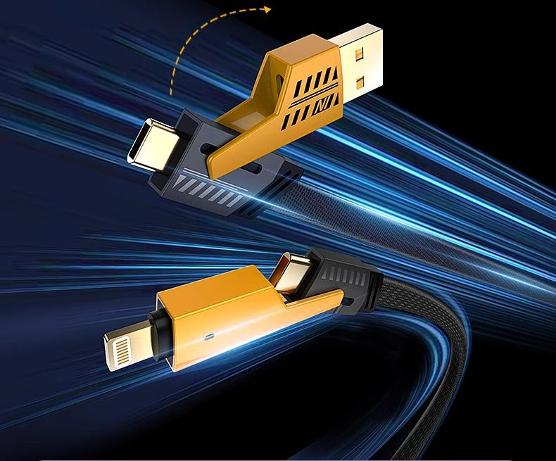 Cabo Multifuncional 4 em 1 Multi USB  [Grátis Um Carregador 120w]
