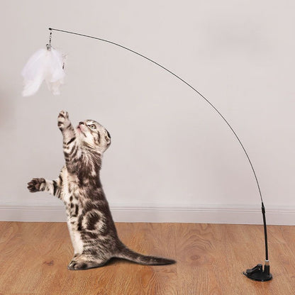Brinquedo Interativo Pena para Gatos Hands Free [Compre 1 e Leve 2]