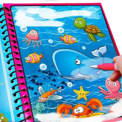 Livro Mágico Desenho com Água Magic Water  [BRINDE Caneta Magec Water]